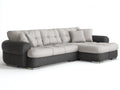 Sofás de esquina tapizados 270 x 175 x 88 cm - gris claro y gris antracita - sofá chaise longue con asiento acolchado y diseño contemporáneo