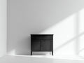 Mueble recibidor de madera 90 x 40 x 100 cm - negro - mueble recibidor con 2 puertas 2 cajones y patas elevadas de diseño clásico