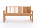 Bancos de jardín de madera 150x60x90 cm - marrón natural - banco de dos plazas con respaldo de listones y reposabrazos
