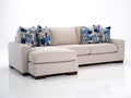 Sofás de esquina tapizados 260x170x88 cm - Beige - Chaise longue integrada - Diseño contemporáneo