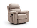 Sillones reclinables tapizados 92 x 95 x 105 cm - beige claro - sillón individual reclinable con respaldo acolchado y bolsillo lateral